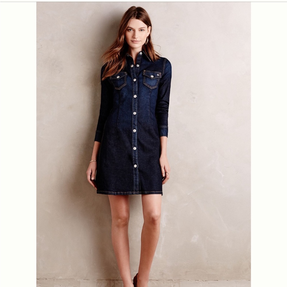 Alexa Chung for AG Adriano Goldschmied Pixie Denim Dress XS NWT